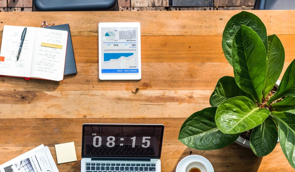 desk-work-plant-coffee